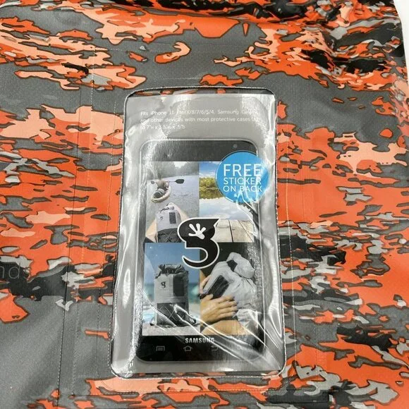 GECOBRANDS Hydroner 20L Camo Dry Bag Waterproof Backpack Orange-Gray Roll Top Backpacks